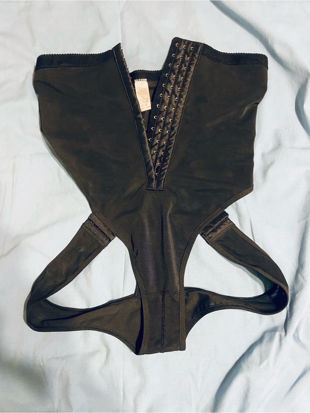 High-Waist Black Shapewear Bodysuit